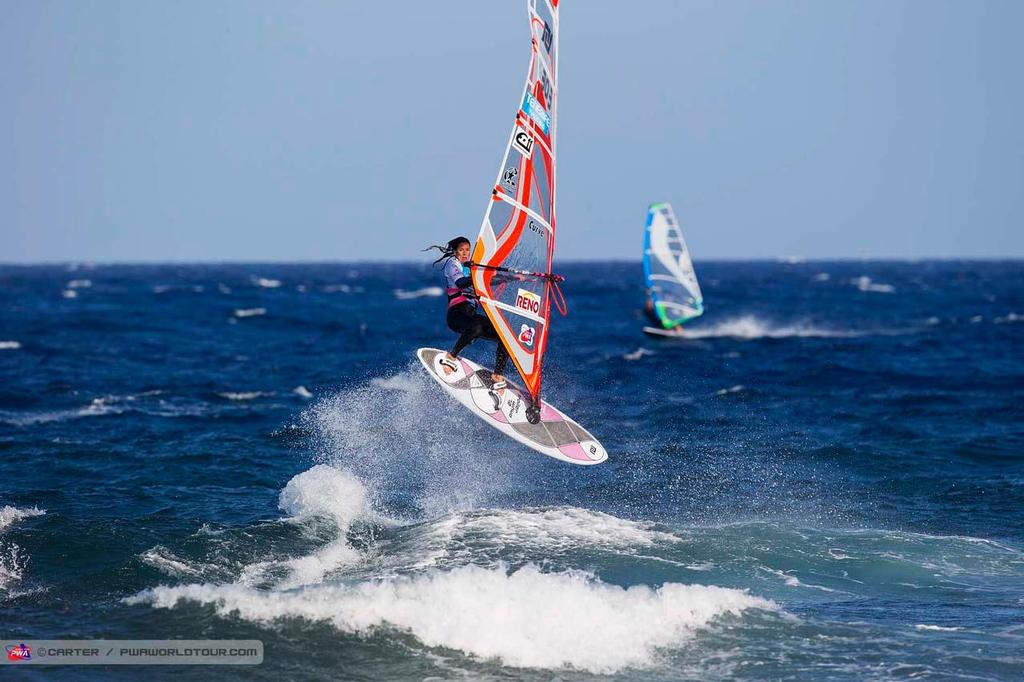 Steffi Wahl - 2014 PWA Tenerife World Cup, Day 1 ©  Carter/pwaworldtour.com http://www.pwaworldtour.com/